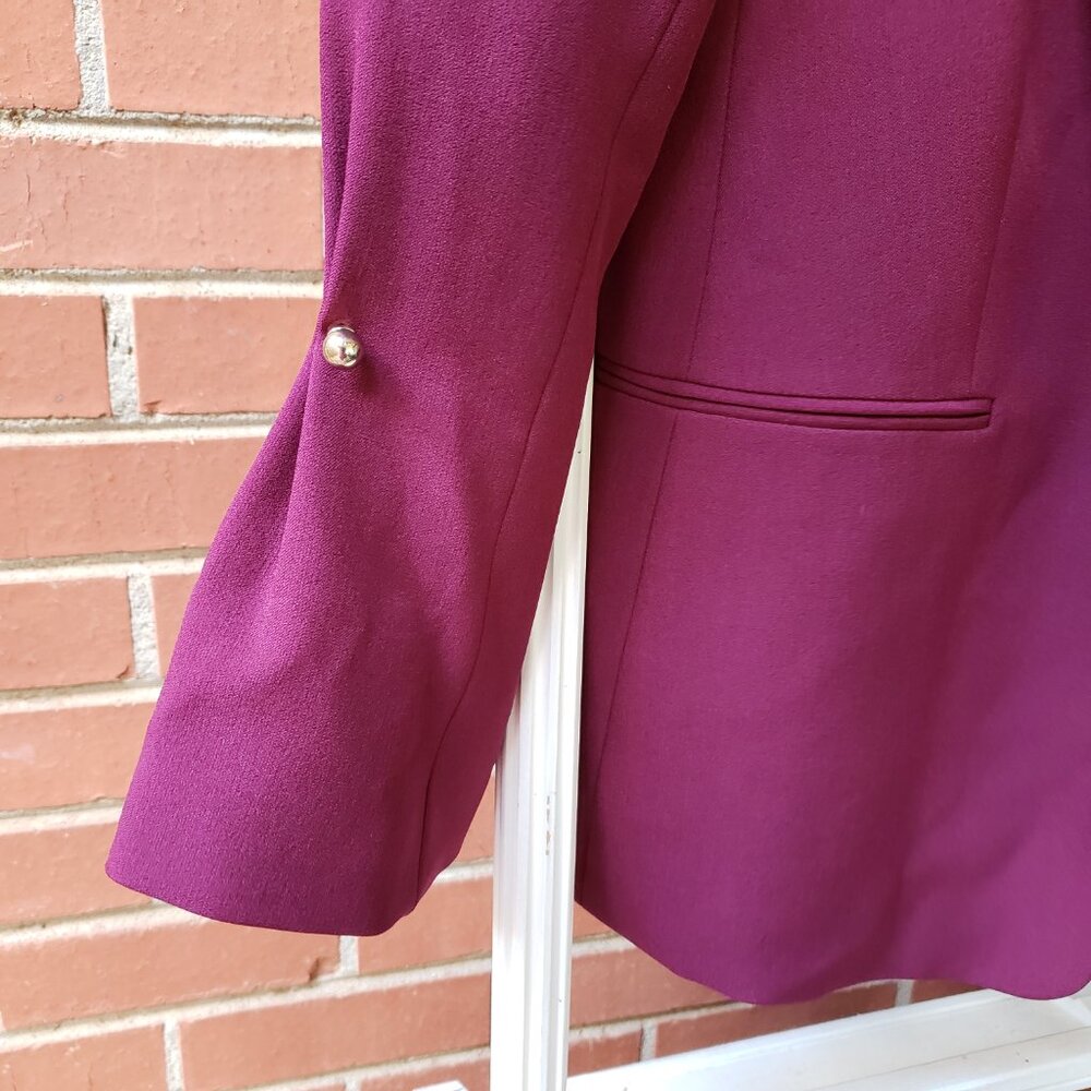 BNWT DKNY ravishing deep rose-colored glasses lined blazer (10) - Picture 3 of 7